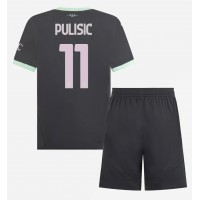 Billiga AC Milan Christian Pulisic #11 Barnkläder Tredje fotbollskläder till baby 2024-25 Kortärmad (+ Korta byxor)